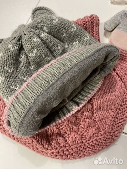 Комплект шапка, шарф, варежки