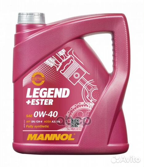 7901-4 mannol legend ester 0W40 4л. Синтетическ