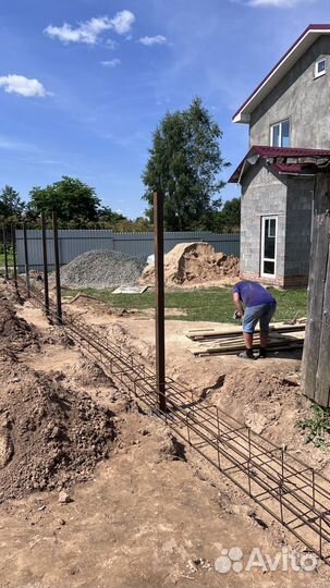 Заливка бетонной ленты