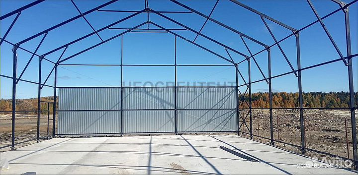 Ангар быстровозводимый/Ангар из профнастила/Цех