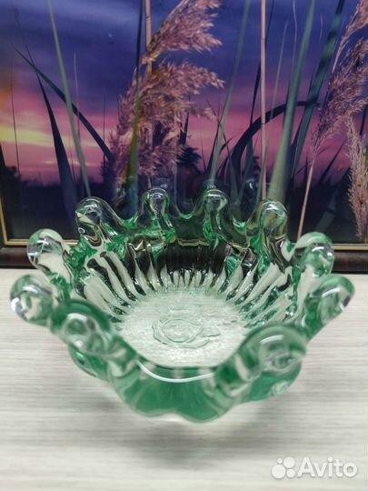 Салатница цветное стекло