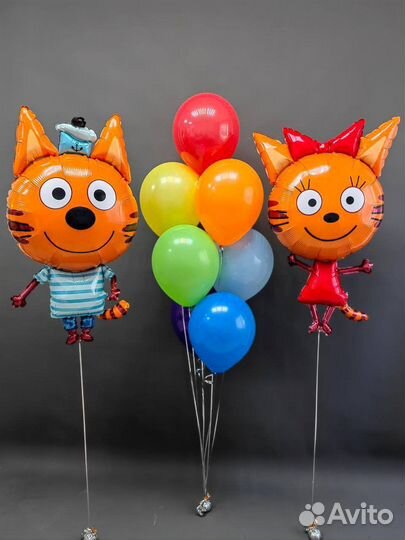 Воздушные шарики Три Кота
