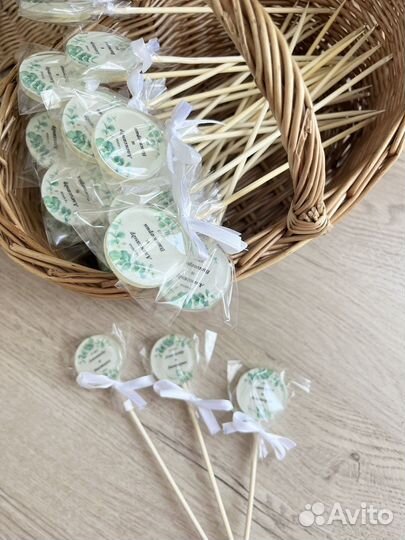 Леденцы из изомальта с печатью