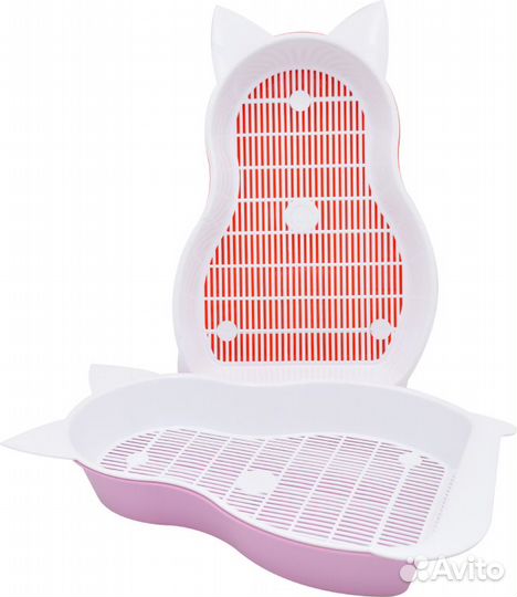 11070 туалет кошка с сеткой малый 41*25,5*6 см