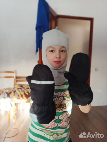 Шапка шлем и краги