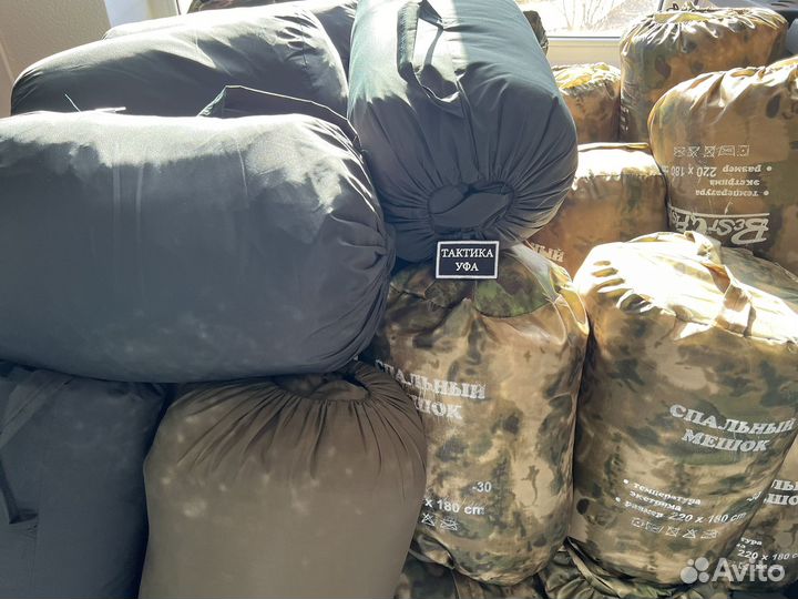 Армейский спальный мешок на флисе -30 мох