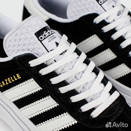 Кроссовки Adidas Gazelle Bold Black / White Wmns