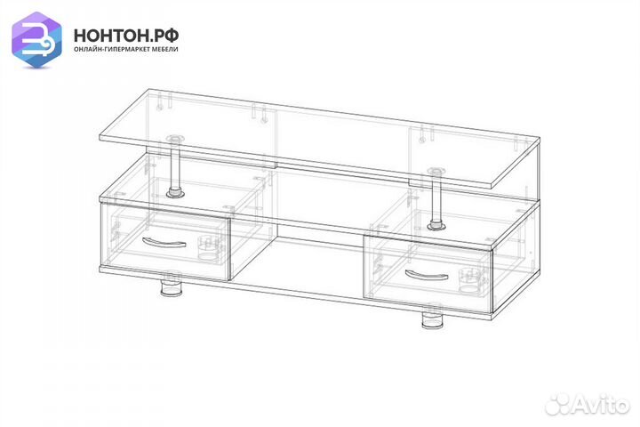 Тумба TV-А венге / дуб молочный