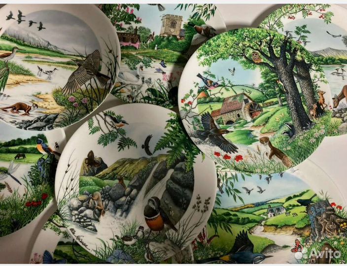 Тарелки Речная панорама, Веджвуд, поштучно