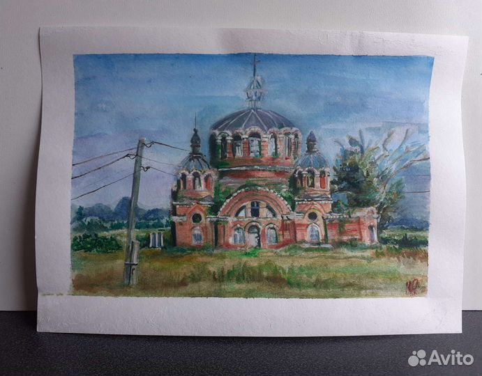Картина акварелью А4