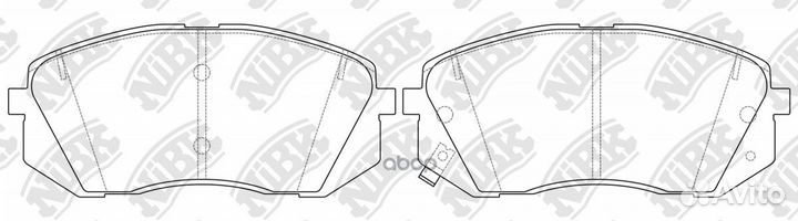 Колодки тормозные дисковые передние NiBK PN0578