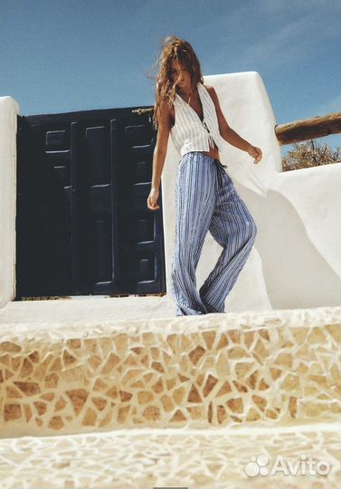 Брюки в пижамном стиле Zara M новые с биркой