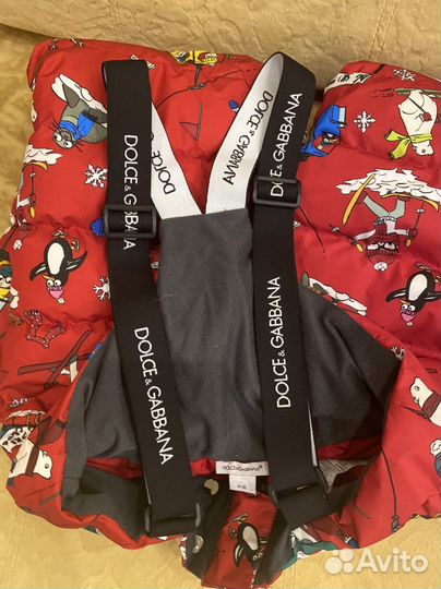 Лыжный костюм Dolce&Gabbana, пуховик, комплект