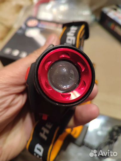Налобный аккумуляторный фонарь новый