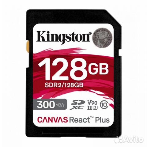 Карта памяти 128Gb Kingston Canvas React Plus sdxc
