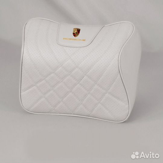 Подголовник Porsche белый