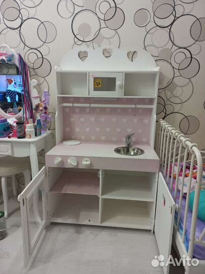 Детская игровая кухня деревянная