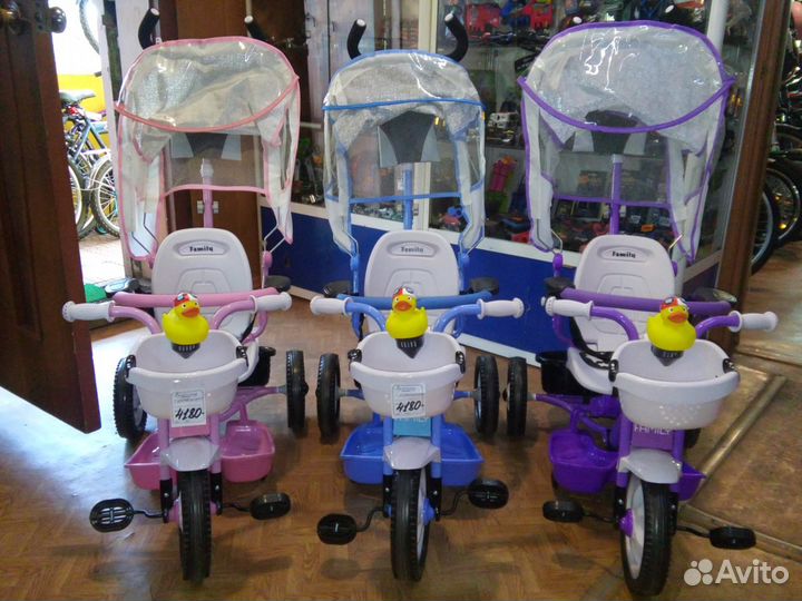 Велосипед трехколесный управляшка