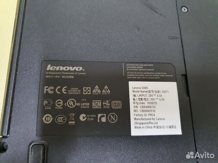 Ноутбук lenovo G565 (20071) для работы или учёбы
