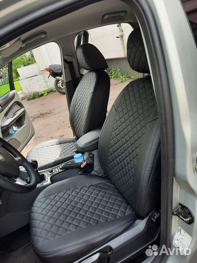 Чехлы Ford Focus Экокожа ромб Автопилот