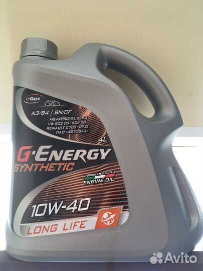 Масло моторное G-Energy Synthetic 10W-40 Long Life