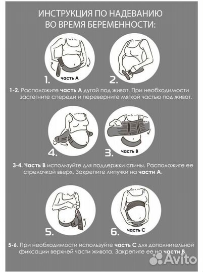 Бандаж до и послеродовой 6 в 1