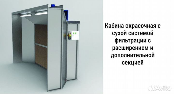 Окрасочная кабина / камера с сухим фильтром