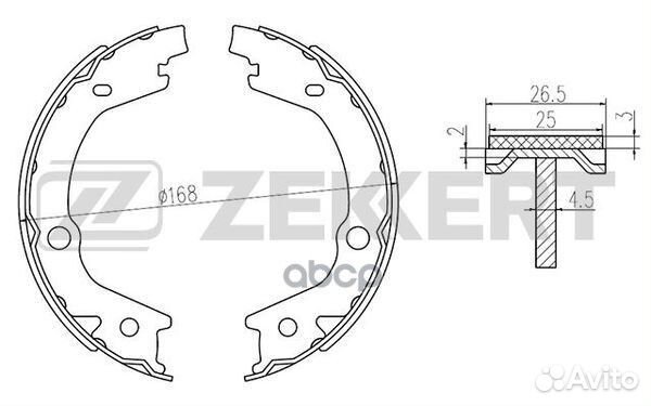 Колодки барабанные Hyundai/Zekkert/ BK4198 Zekkert