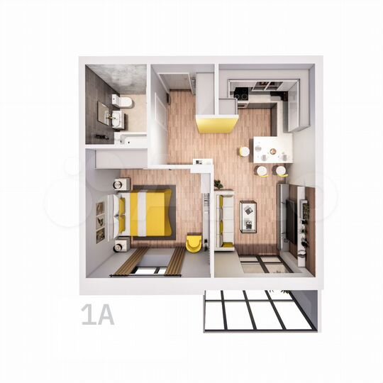1-к. квартира, 47 м², 14/25 эт.