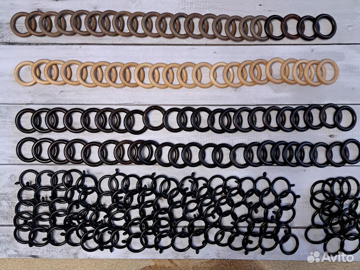 Кольца для штор деревянные 88 штук