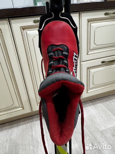 Лыжи беговые детские 170 с ботинками 35