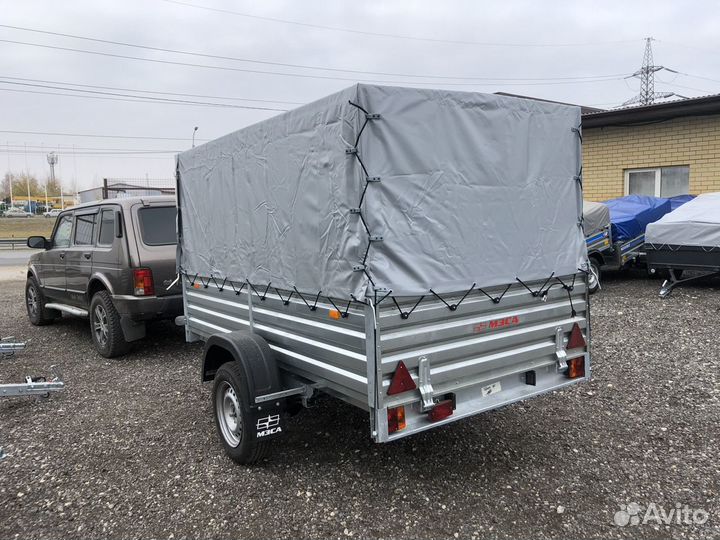 Прицеп Мзса 2,5 х 1,4 высокий борт и высокий тент