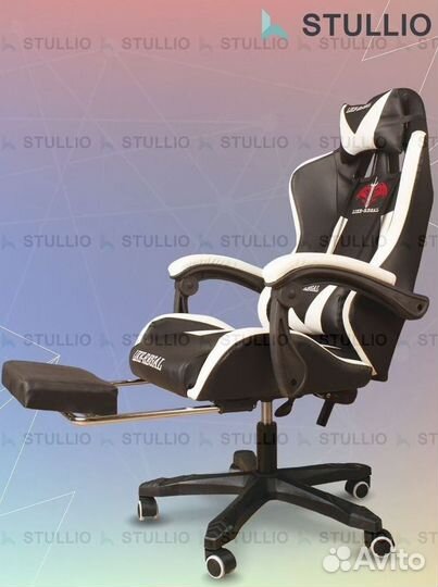 Компьютерное игровое кресло геймерское с массажем