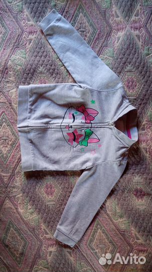 Кофта на молнии для девочки 104