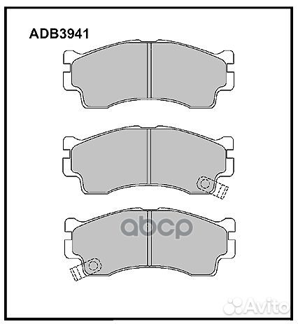 Колодки тормозные дисковые перед ADB3941 AL