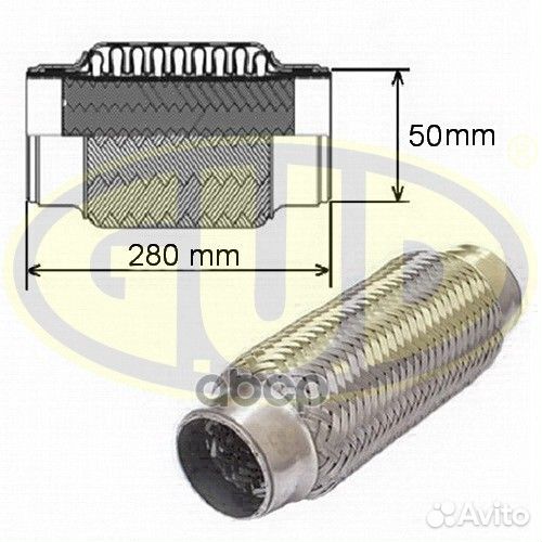 Гофра глушителя усиленная GFP350280HD G.U.D
