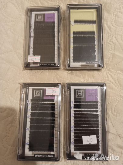 Ресницы для наращивания, пинцеты, расходники