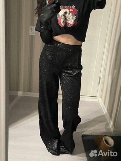 Брюки с блестками