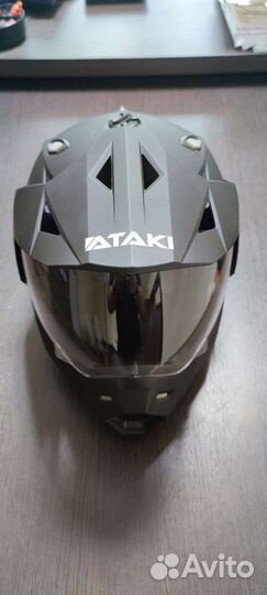 Шлем мотард Ataki jk802 black