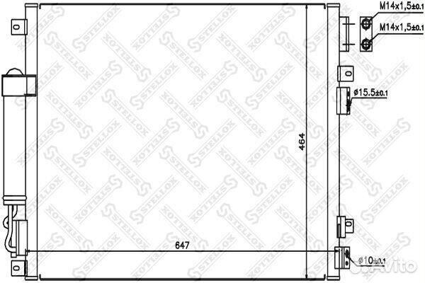 Радиатор кондиционера stellox, 1045414SX