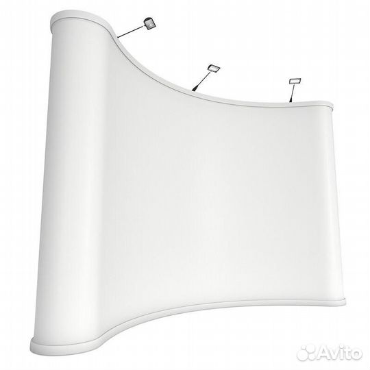 Мобильный Поп Ап стенд с боксом-трибуной