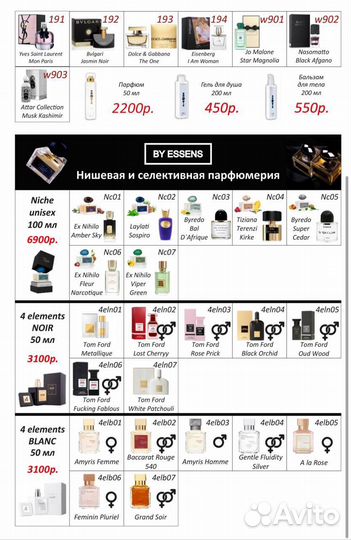 Духи эссенс