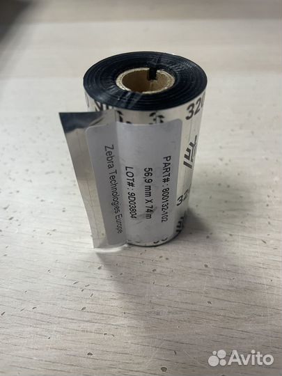 Красящая лента Wax Zebra 2300 56,9/74 (TLP 2824)