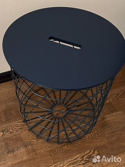 Столик-корзина Квистбру Икеа темно-синий