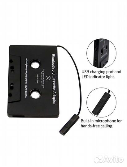 Аудиокассетный адаптер с блютуз