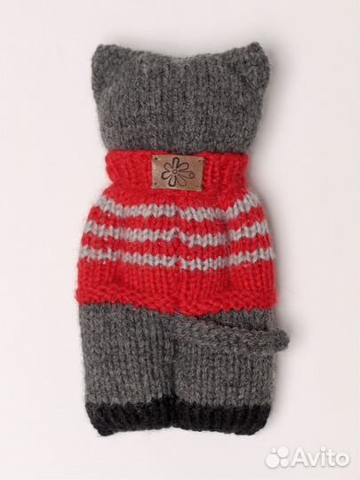 Мягкая игрушка Кот Савелий ручной вязки в свитере