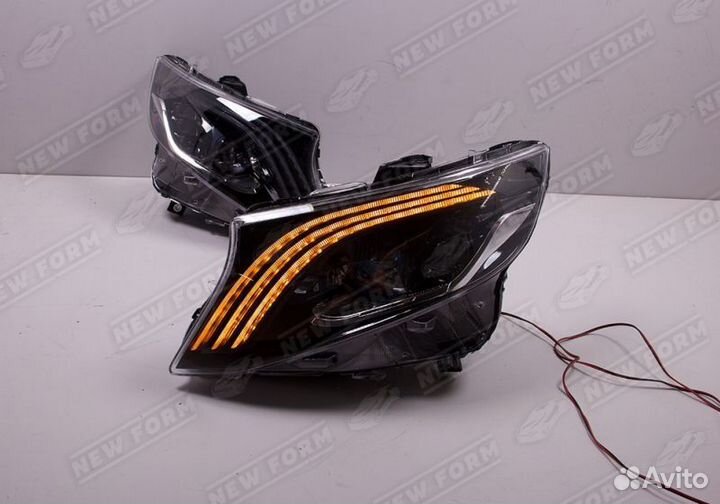 Фары Maybach с надписью Mercedes Vito