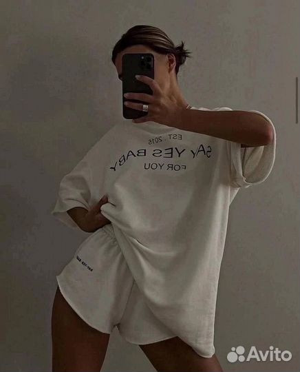 Костюм двойка женский футболка и шорты