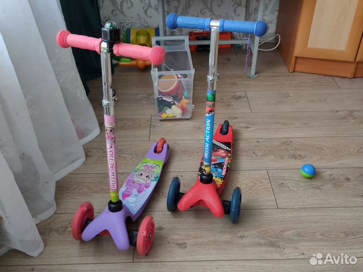 Самокат детский трехколесный бу