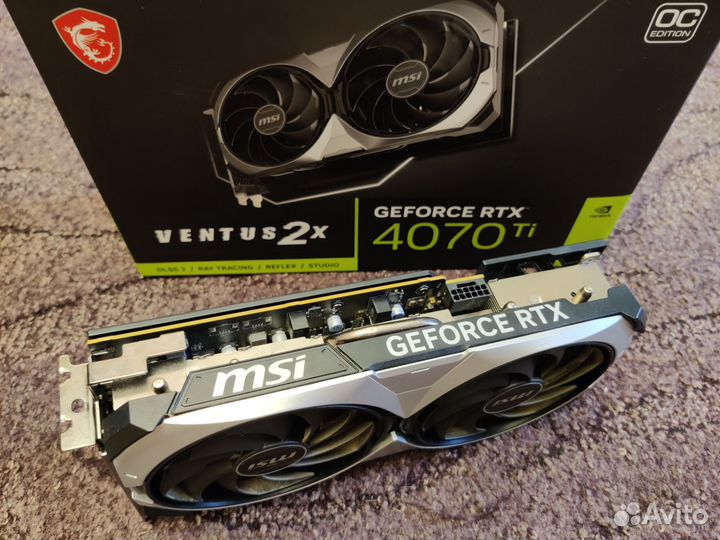 Msi RTX 4070 Ti 12gb на гарантии DNS